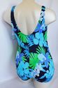 Plus Size 22W 2X Blue Green Tropical MAXINE Floral