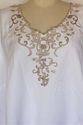 Plus Size 4X LIZ & ME White Tan Embroidery Sleevel