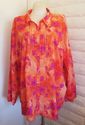 Plus Size 5X  LIZ & ME Dotted Swiss Tie-Dye Effect