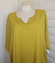 Plus Size 4X  LIZ & ME Mustard Green Short-Sleeve 