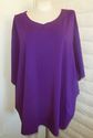 Plus Size 6X  LIZ & ME Purple Short-Sleeve Decorat