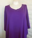 Plus Size 6X  LIZ & ME Purple Short-Sleeve Decorat