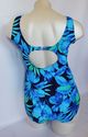 Plus Size 24W 2X Blue Tropical Floral Print YOUR B