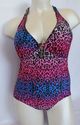 Plus Size 3X Pink Blue Leopard Print  XOXO Criss-C