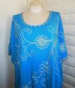 Plus Size 4X MAGGIE BARNES Turquoise Blue Soutache