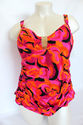 Plus Size 24W 2X Pink Orange CONTOUR Tankini Top T