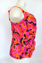 Plus Size 24W 2X Pink Orange CONTOUR Tankini Top T