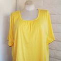 Plus Size 5X  SERENADA SLEEPWEAR Yellow Scooped Ne