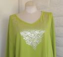 Plus Size 4X Lime Green LIZ & ME Sparkly Jewels Si