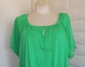 Plus Size 26W 28W 3X Green LANE BRYANT Peasant Pep