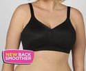 38DDD BRA - PLUS SIZE BLACK SERENADA BACK SMOOTHER