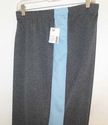 Plus Size 5X Gray LIZ & ME SPORT Blue Stripe Activ