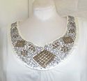 Plus Size 4X Ivory LIZ & ME Gold & Silver Sequins 