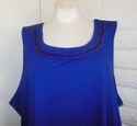 Plus Size 5X Royal Blue LIZ & ME Beads Scoop Neckl