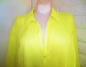 Plus Size 5X MAGGIE BARNES Yellow Green Semi-Sheer