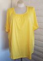 NWT 2X 22W 24W Bright Yellow SERENADA Ruched Lace 