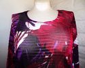 Plus Size 5X Wine Purple Rose MAGGIE BARNES Open W