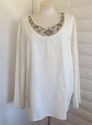 Plus Size 4X Ivory LIZ & ME Gold & Silver Sequins 