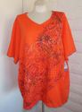 Plus Size 4X Orange LIZ & ME Embroidery Jewels Rol