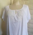 Plus Size 26W 28W 3X White LANE BRYANT Embroidery 