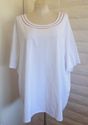 Plus Size 5X SUPREMA CATHERINES White Satin Mesh T