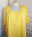 Plus Size 5X  SERENADA SLEEPWEAR Yellow Scooped Ne