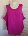 Plus Size 4X Pink SUPREMA Shirred Lacey Trim Sleev