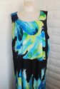 Plus Size 3X Black Blue CATHERINES Slinky Watercol