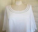 Plus Size 5X SUPREMA CATHERINES White Satin Mesh T