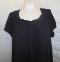 Plus Size 26W 28W 3X Black LANE BRYANT Peasant Sty