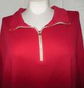 Plus Size 4X Red LIZ & ME Ribbed Knit Gold Trim Pu