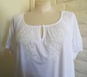 Plus Size 26W 28W 3X White LANE BRYANT Embroidery 