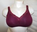 44C BRA - WINE SERENADA LACE TRIM COTTON KNIT WIRE