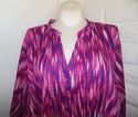 Plus Size 4X Purple Pink LIZ & ME Button Placket P