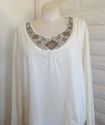 Plus Size 4X Ivory LIZ & ME Gold & Silver Sequins 