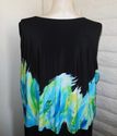 Plus Size 3X Black Blue CATHERINES Slinky Watercol