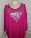 Plus Size 4X Fuchsia Pink LIZ & ME Sparkly Swarovk