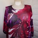 Plus Size 5X Wine Purple Rose MAGGIE BARNES Open W