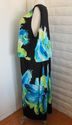 Plus Size 3X Black Blue CATHERINES Slinky Watercol