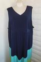 Plus Size 3X Dark Blue CATHERINES Slinky Empire-Wa