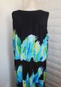 Plus Size 3X Black Blue CATHERINES Slinky Watercol