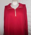 Plus Size 4X Red LIZ & ME Ribbed Knit Gold Trim Pu