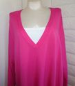 NWT 2X Bright Pink CATHERINE Layered-Look Long-Sle