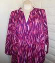 Plus Size 4X Purple Pink LIZ & ME Button Placket P