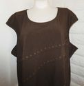 Plus Size 4X Brown RUSSELL KEMP Tiered Brads Cap S