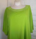 Plus Size 5X Bright Green SUPREMA Satin & Mesh Tri