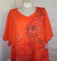 Plus Size 4X Orange LIZ & ME Embroidery Jewels Rol