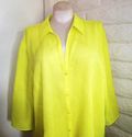 Plus Size 5X MAGGIE BARNES Yellow Green Semi-Sheer