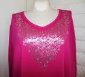 Plus Size 4X Fuchsia Pink LIZ & ME Sparkly Swarovk