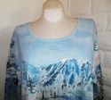 Plus Size 4X Blue LIZ & ME Snowy Winter Theme Spar